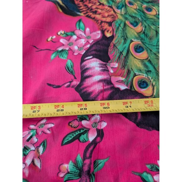 American Leisure Peacock Muumuu Womens Free Size Pink Lightweight Oversized - Picture 11 of 11